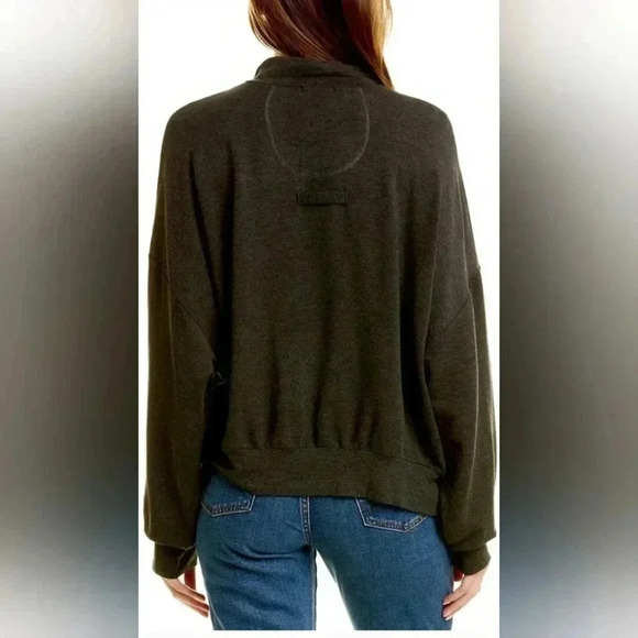 LNA Blake 1/2-Zip Sweatshirt Black Size XL NWT - Picture 2 of 7